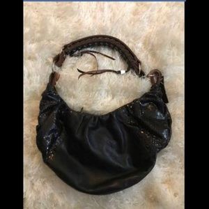 Mini Pauric Sweeney "Ryder" leather & python bag